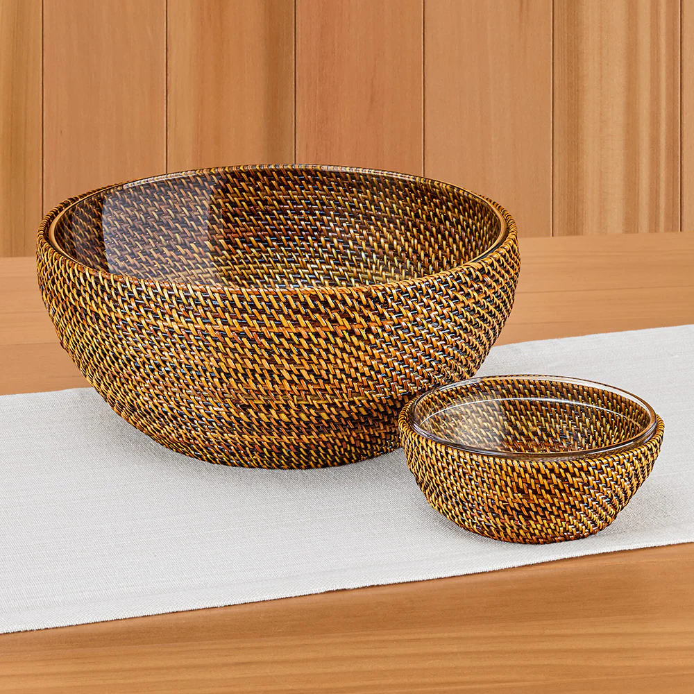 Calaisio 4.75" Woven Basket with Serving Bowl - Image 2