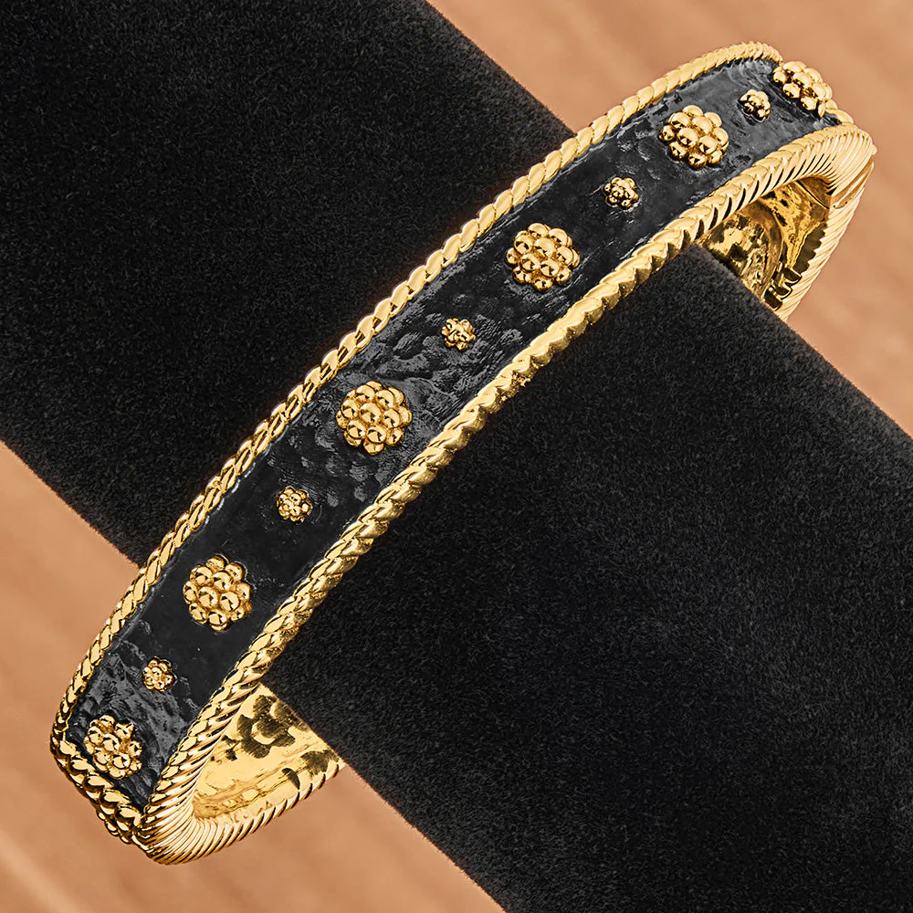 Capucine De Wulf Berry Gold Hinged Bangle Bracelet