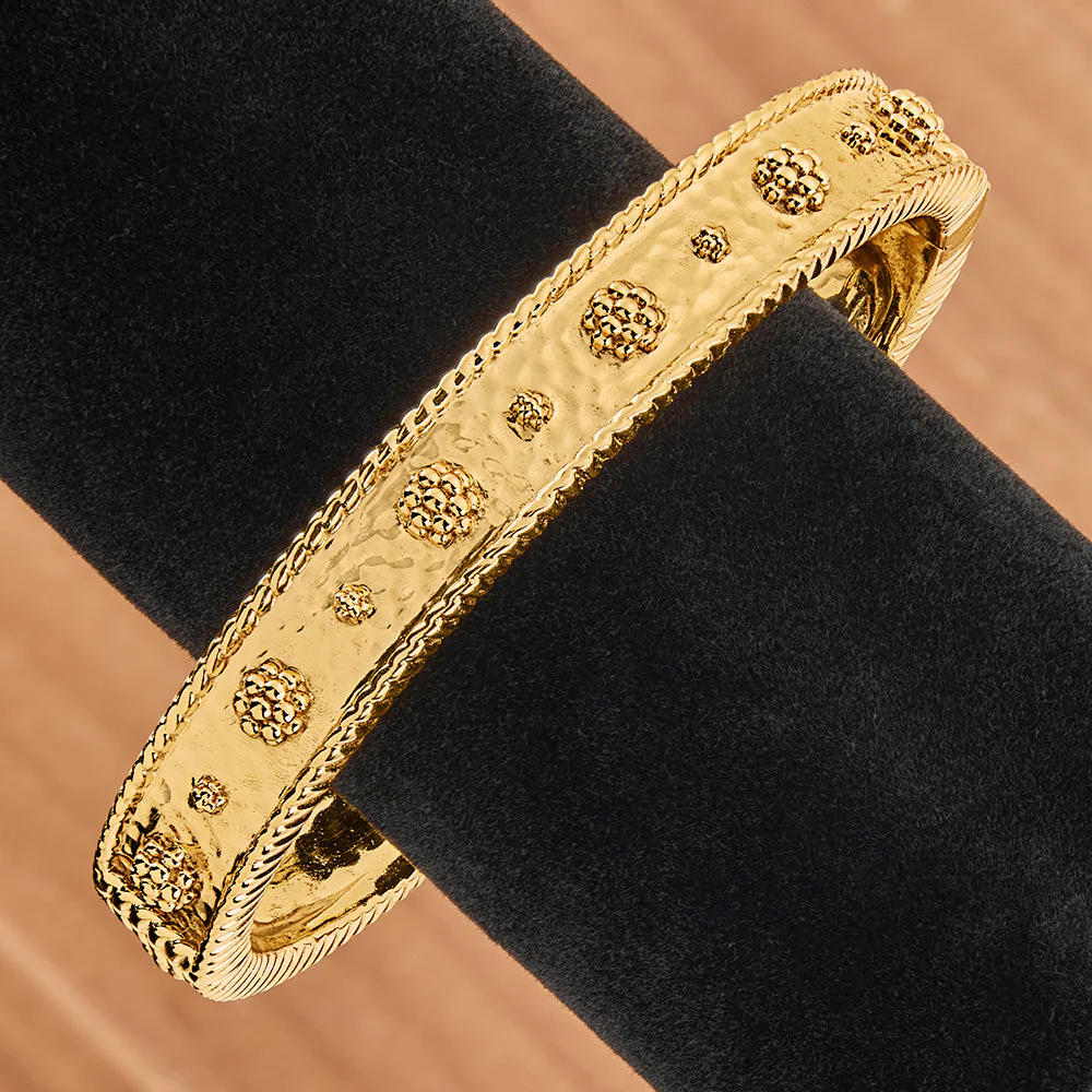 Capucine De Wulf Berry Gold Hinged Bangle Bracelet - Image 2