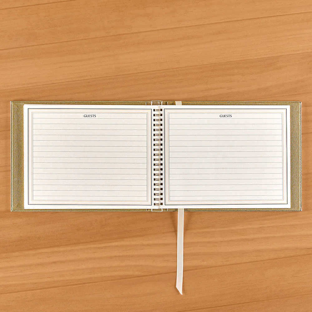 Caspari Faux Leather Guest Book - Image 3