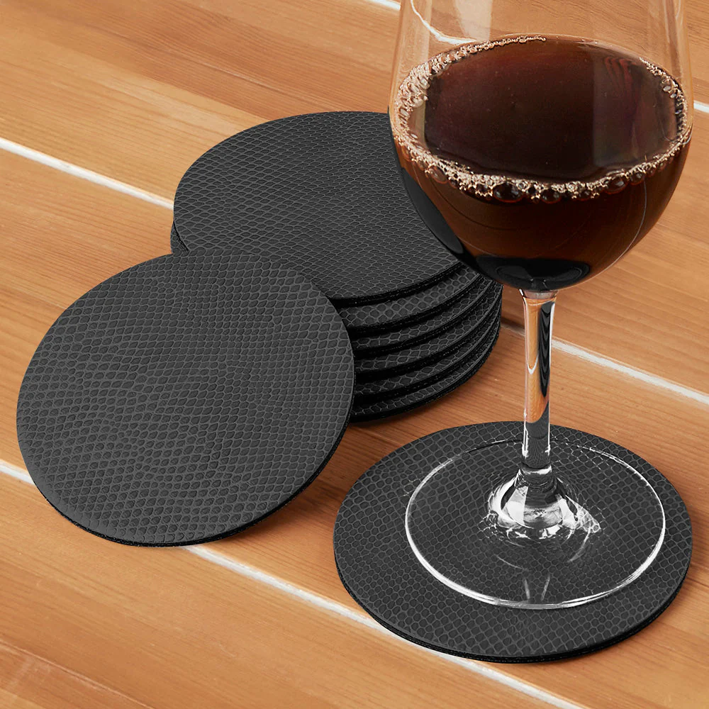 Caspari Snakeskin Felt Back Coasters - Image 3