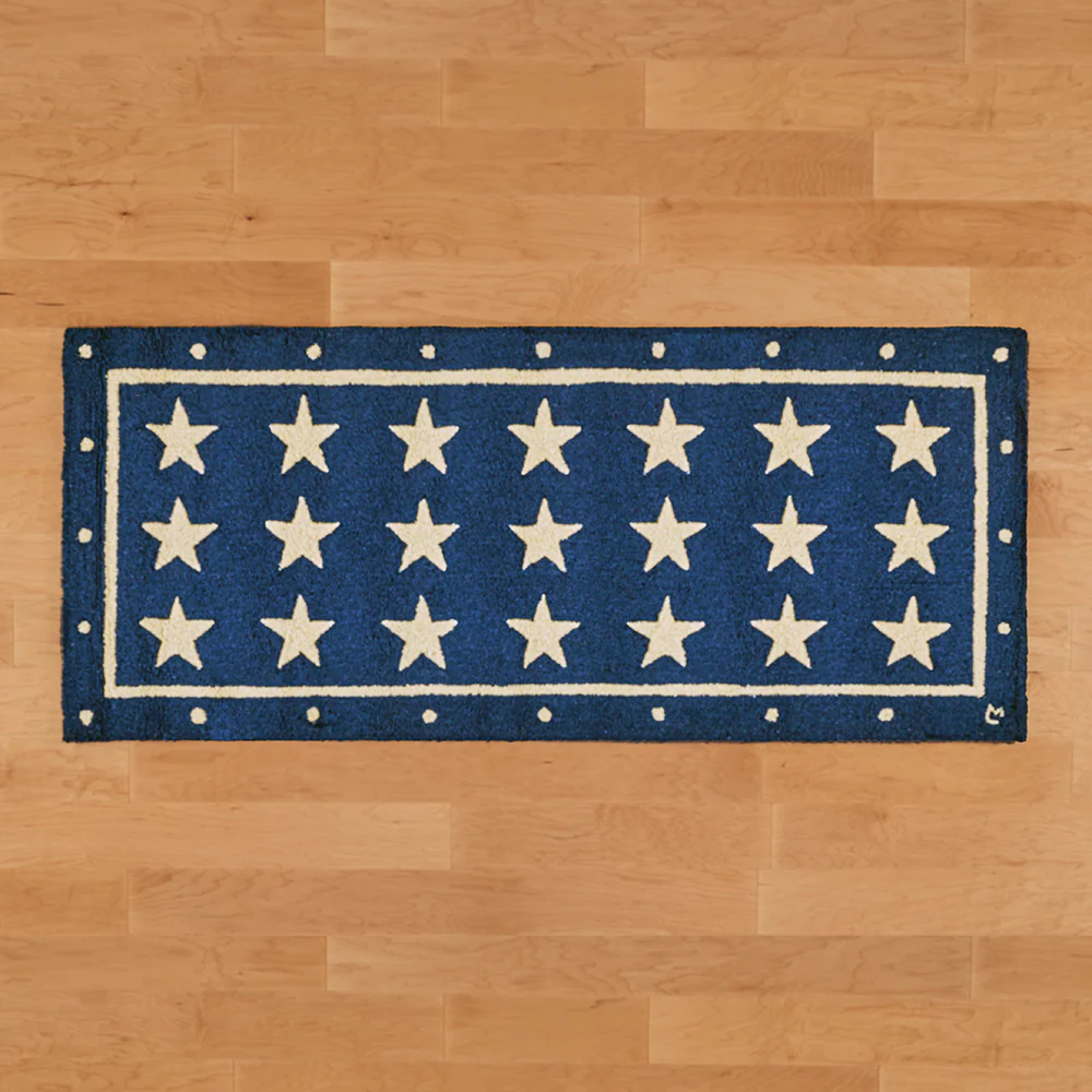 Chandler 4 Corners 30" x 6' Hooked Wool Runner, Star Spangled - Image 2