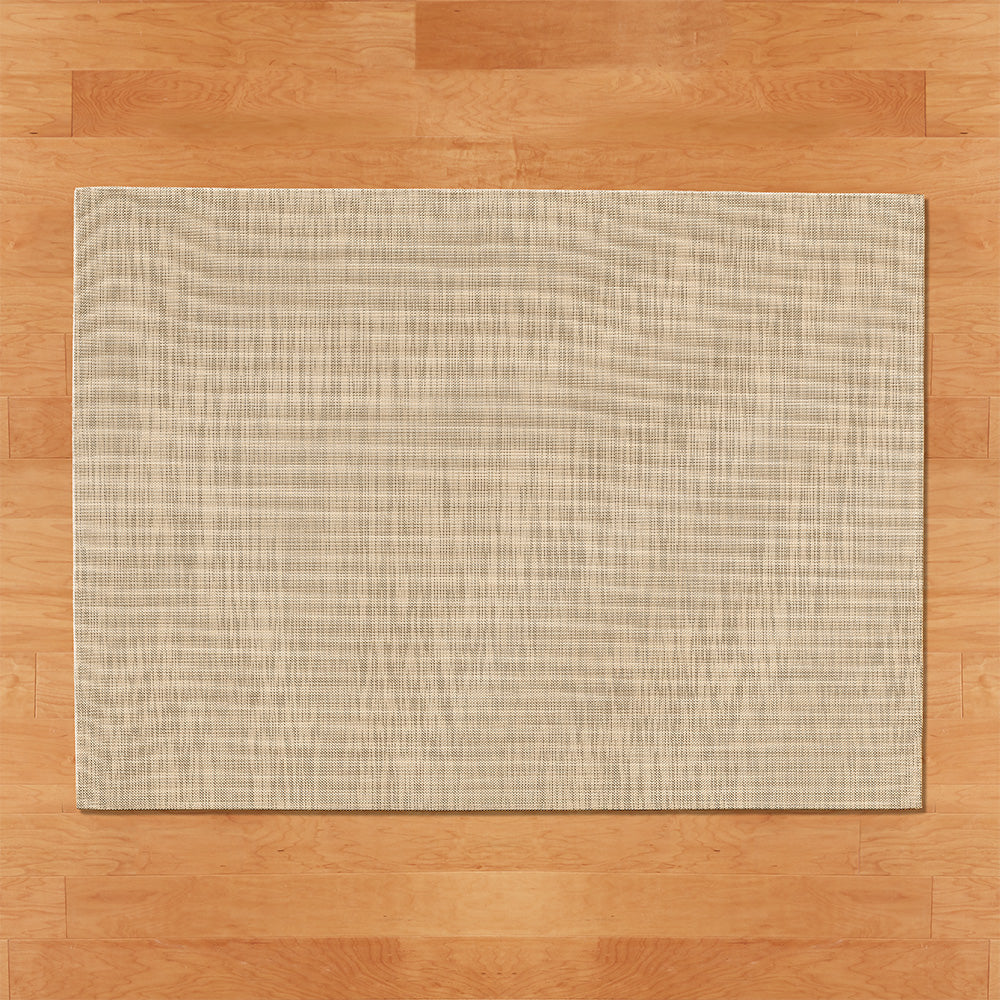 Chilewich 3' x 4' Mini Basketweave Rug Floor Mat, Linen - Image 2