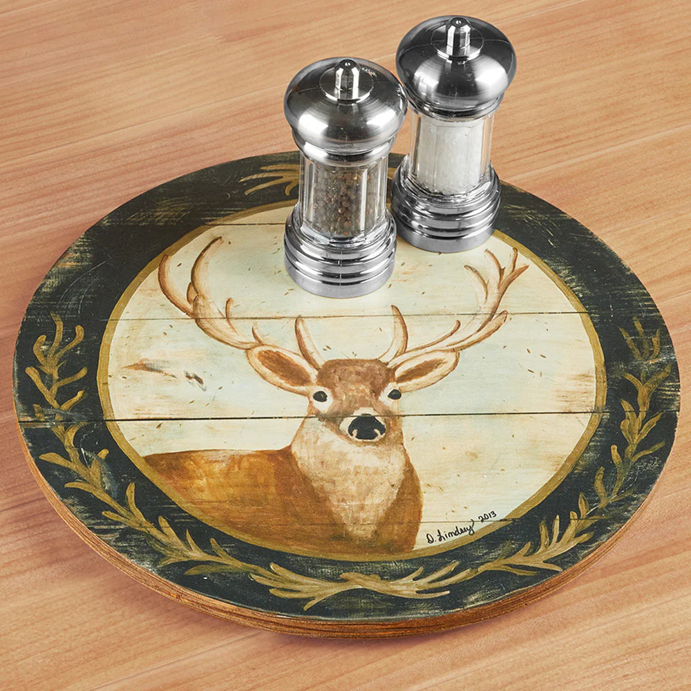 Darrellene Designs Proud Buck Lazy Susan - Image 2