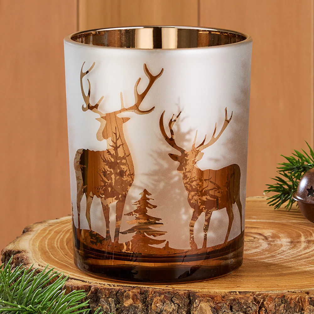 Enchanted Timberline Etched Glass Candleholder Vase - Image 4