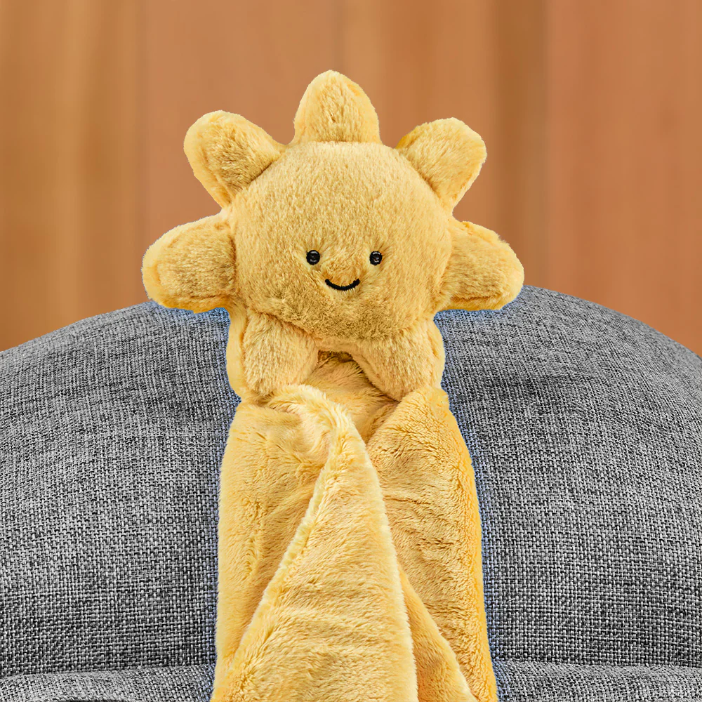 Jellycat Stuffed Animal Plush Soother Baby Blanket, Amuseables Sun - Image 2