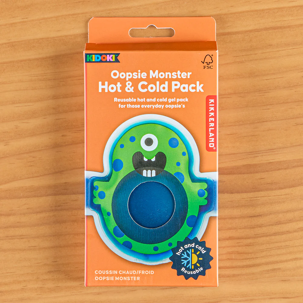 Kikkerland Kidoki Oopsie Monster Hot & Cold Gel Ice Pack - Image 2