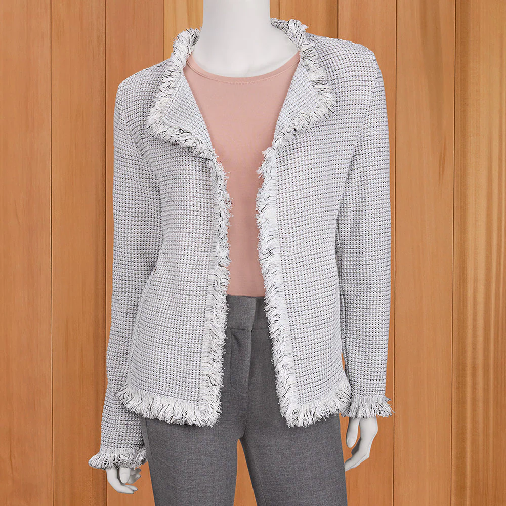 Lulu-B Fringed Knit Blazer Jacket - Image 2
