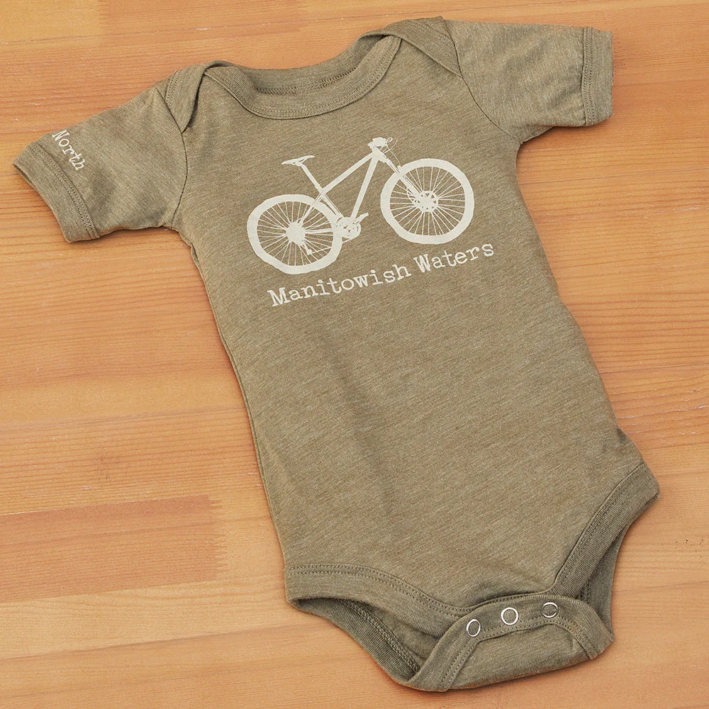 Manitowish Waters Bicycle Infant Onesie - Image 3