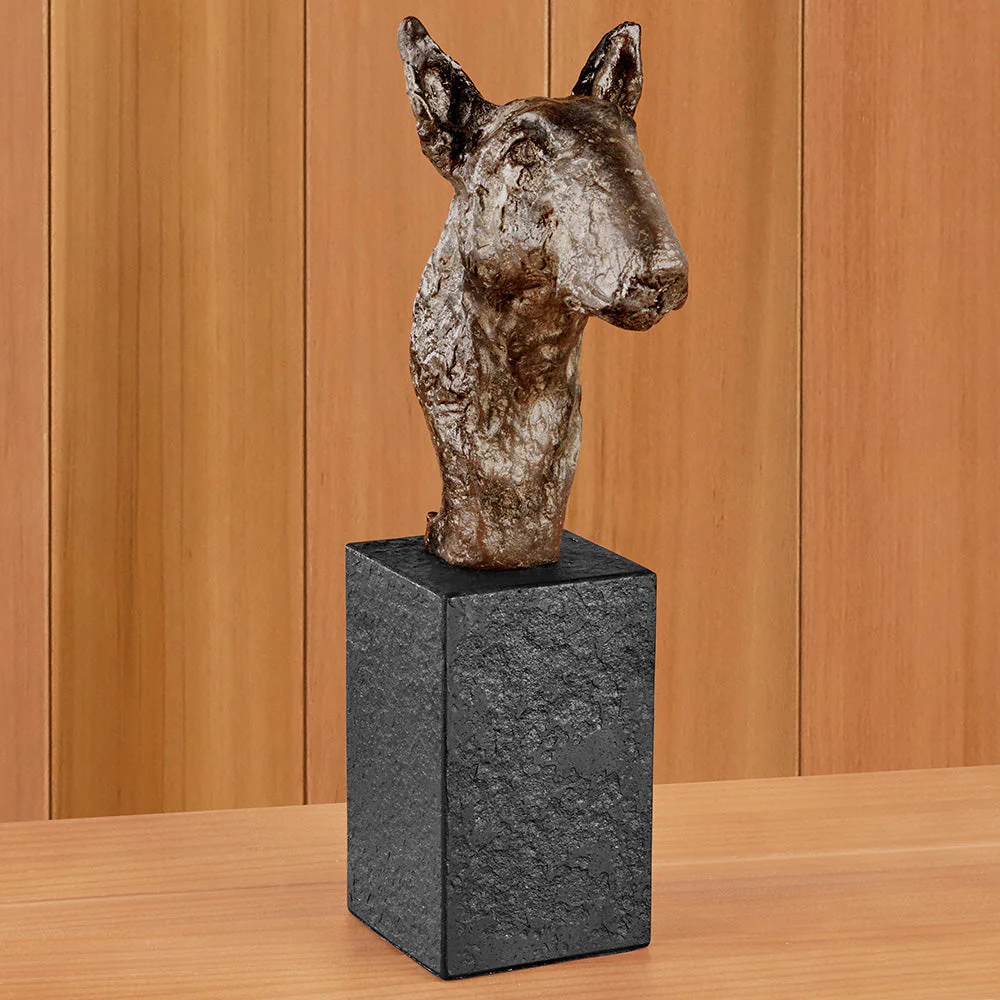 "Man's Best Friend" Iron Dog Bust - Image 3