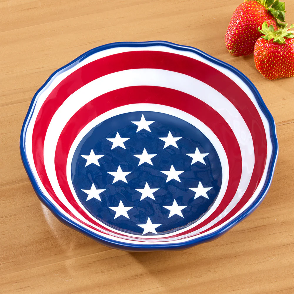 Melamine Serveware, American Flag Bowl - Image 2