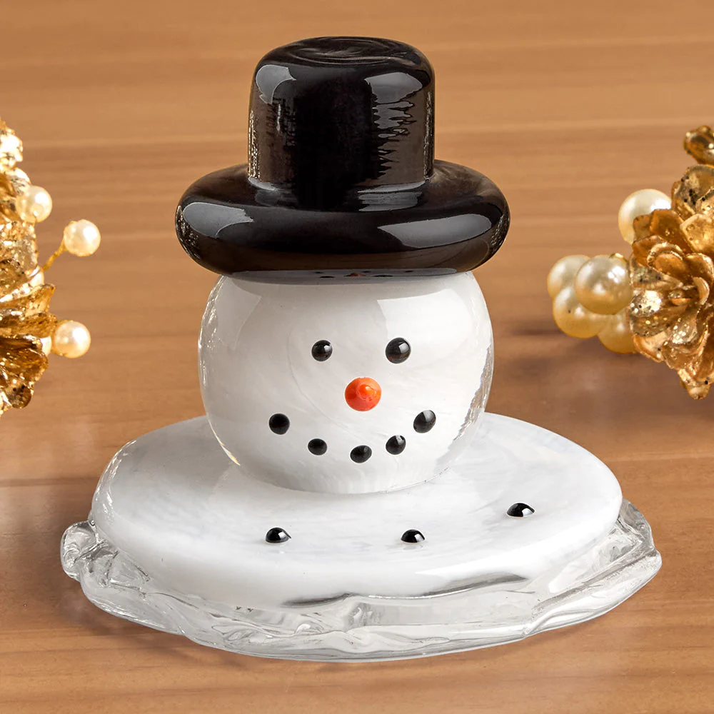 Melting Snowman Glass Figurine - Image 3