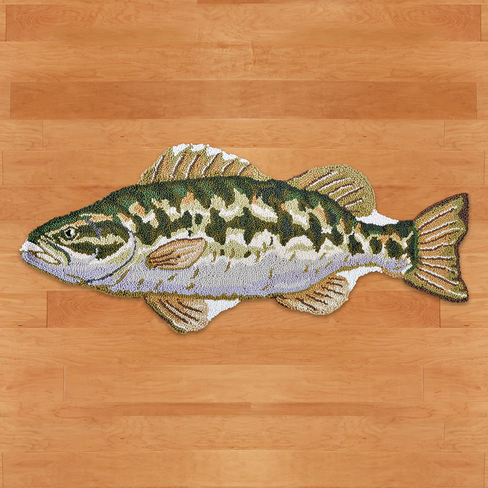 Peking Handicraft 36 x 15" Hooked Rug, Seabass - Image 2