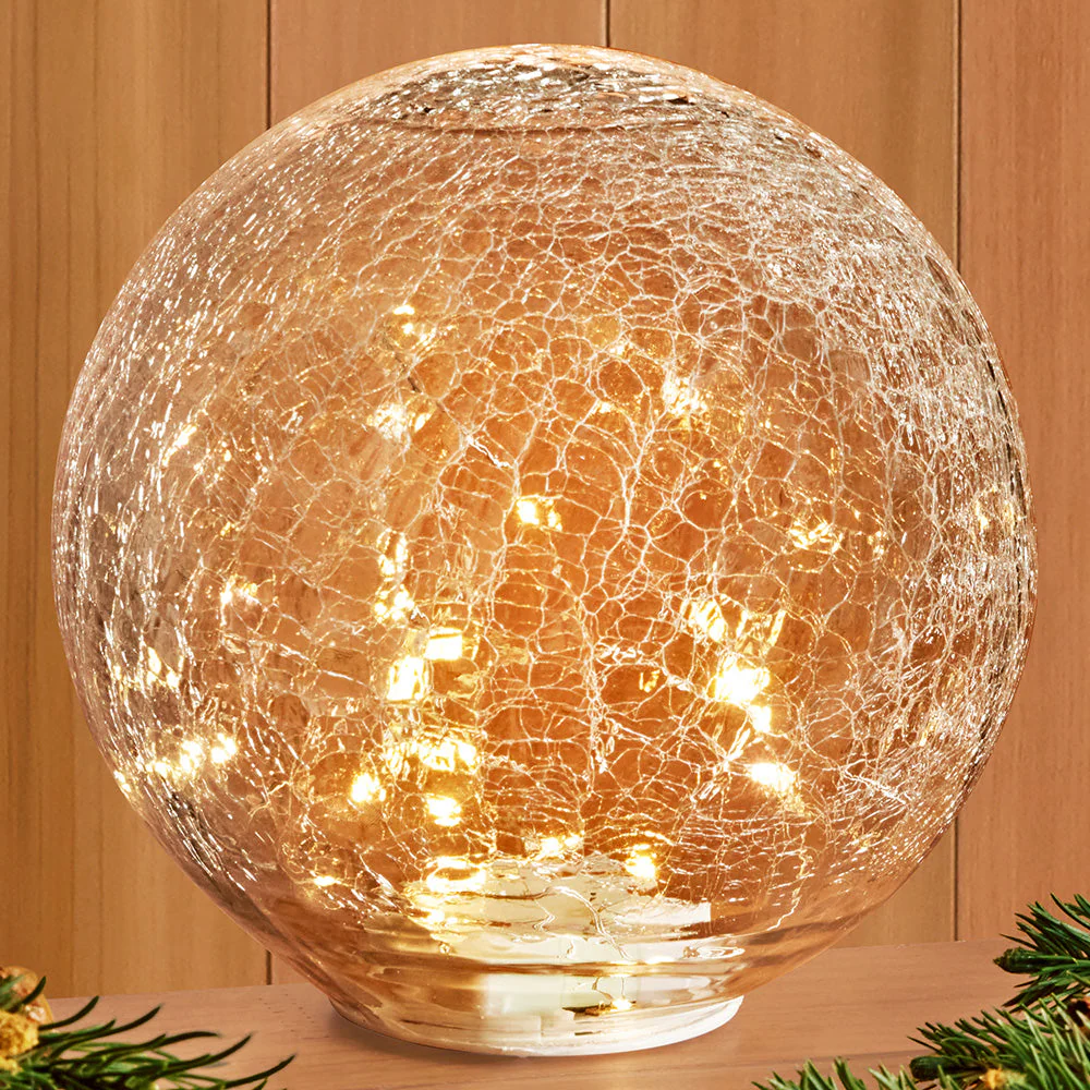 Torre & Tagus LED Crackle Glass Globe - Image 2