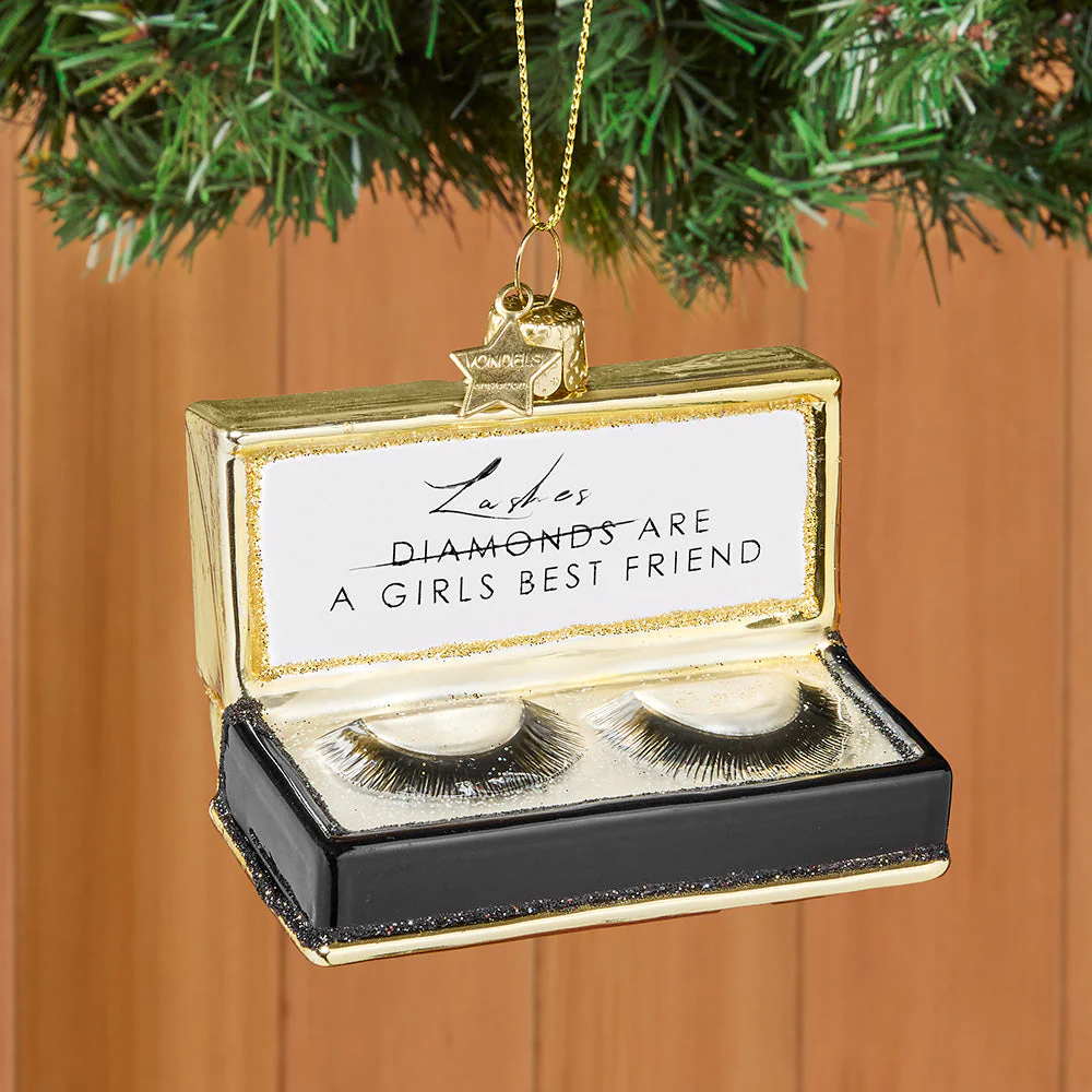 Vondels Glass Ornament, False Eyelashes