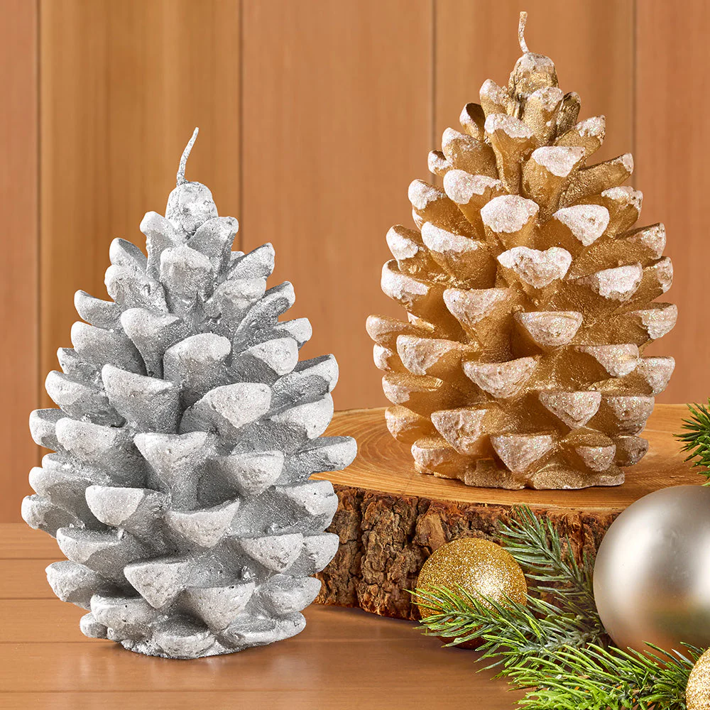 Zodax Gilded Pinecone Candle