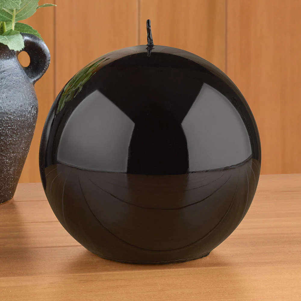 Zodax Metallic Ball Candles, Black - Image 4