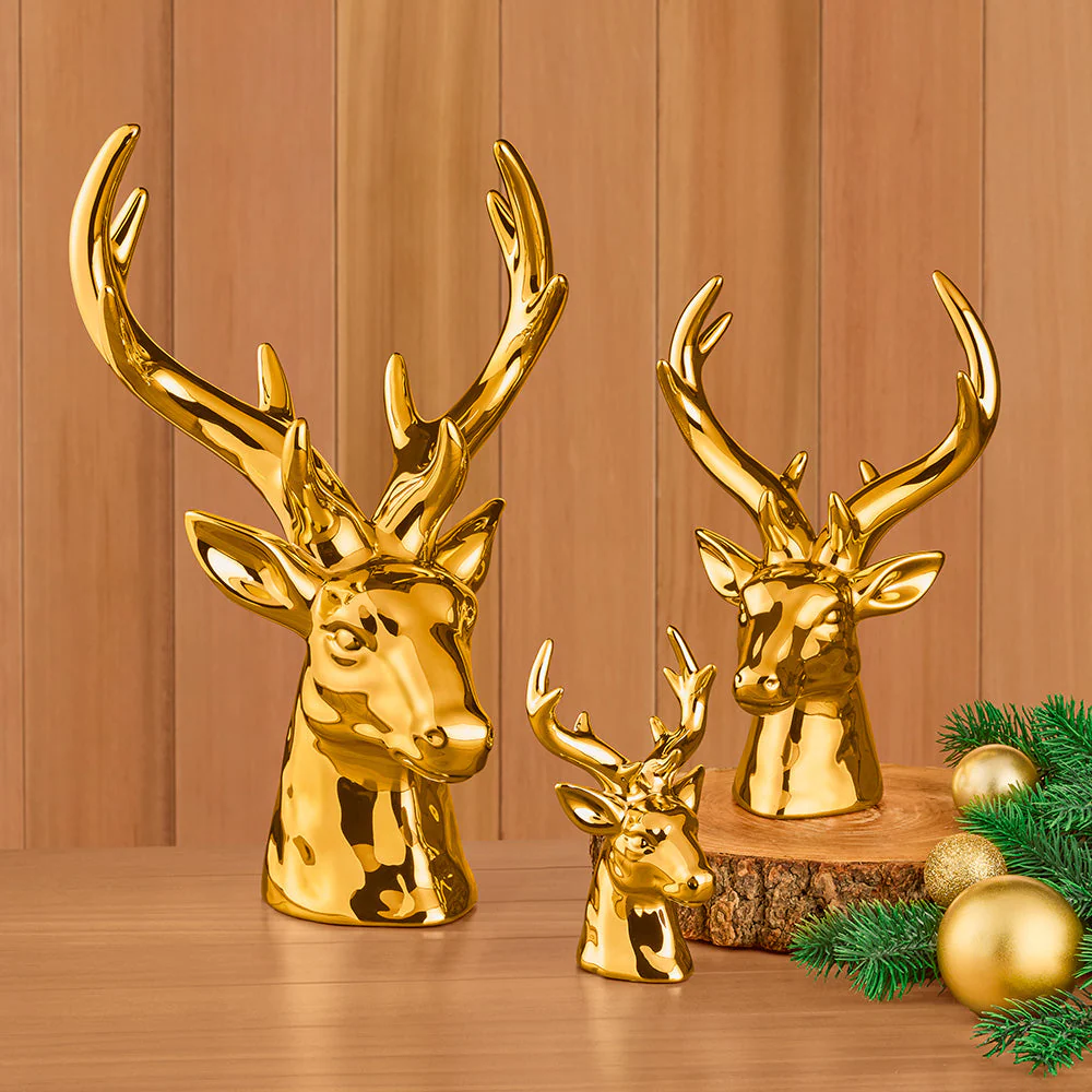 Zodax Rocky Mountain Ceramic Reindeer Stag Bust - Image 2